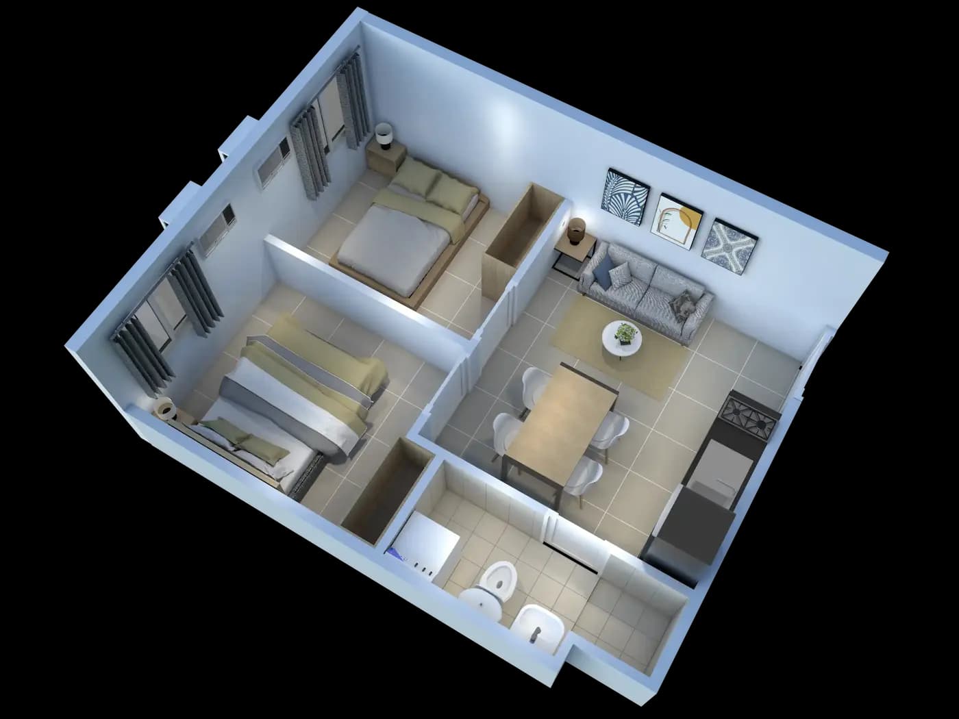 Futura-East-2Br-3D-View